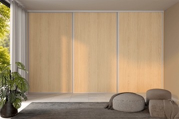 Kitchn Modul One skydelåger på mål til garderobe med 3 låger - Total Bredde 121,8 til 358,99 cm